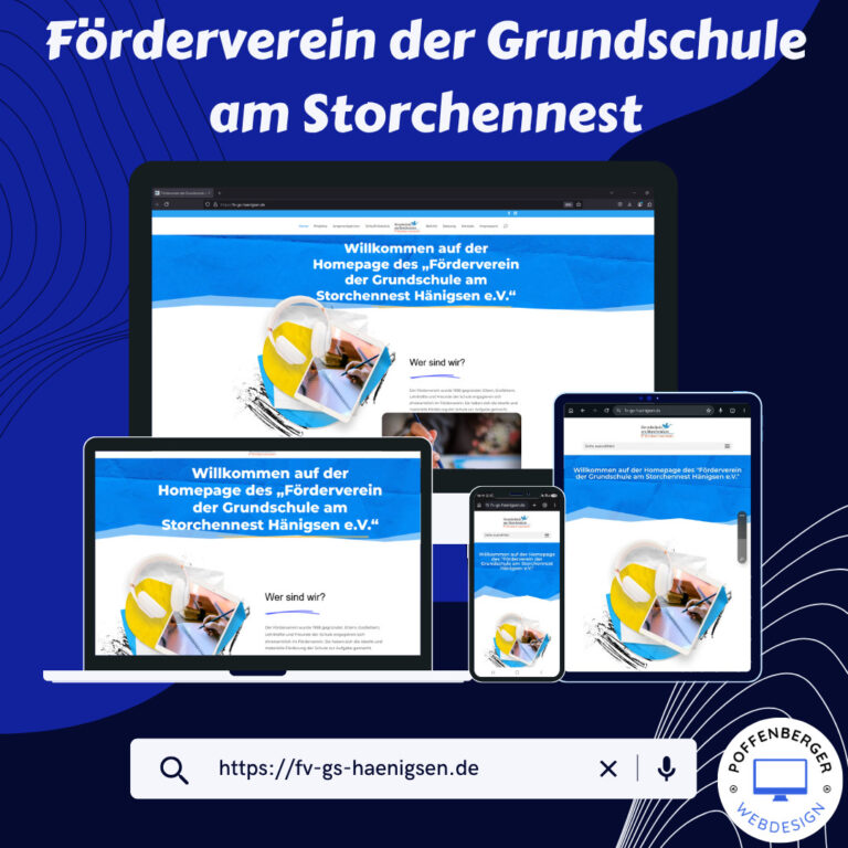 Website des Fördervereins der Grundschule