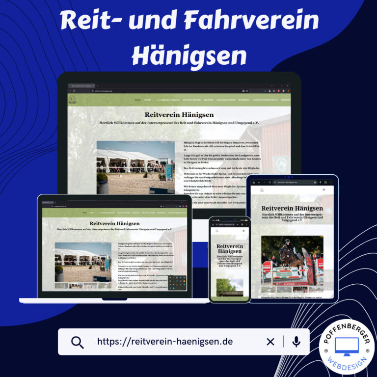 Website des Reitvereins Hänigsen